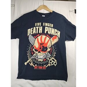 Five Finger Death Punch Got Your Six Tour 2016 T-Shirt Mens Large 5FDP Black Tee